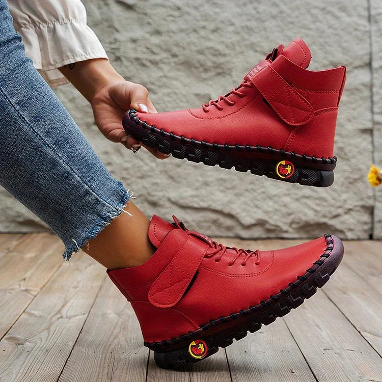 Women's Fleece Lined Comfort Boots - Stylish Supportive Boots for All-Day Warmth