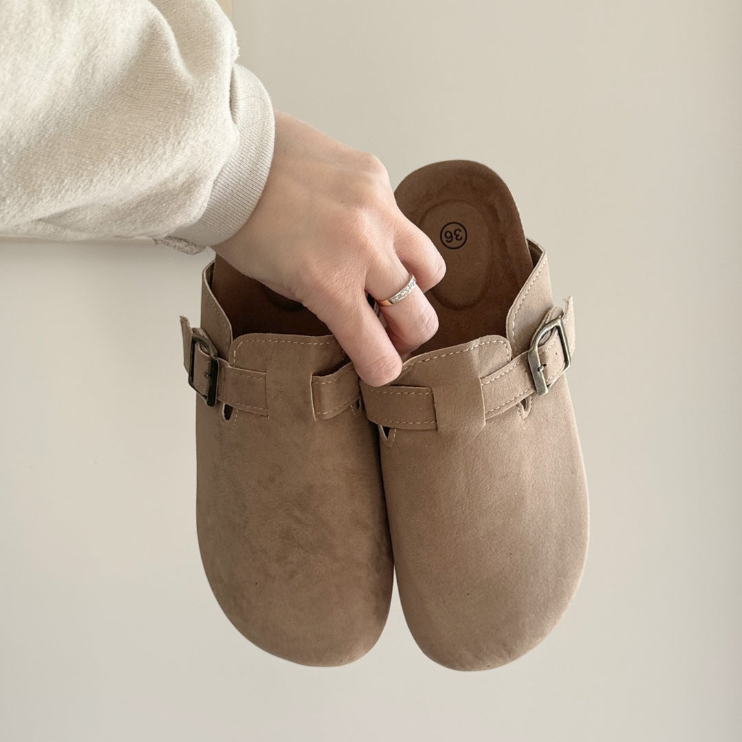 Women's Nordic Suede Clogs - Comfortable Slip-On Footwear for All-Day Wear