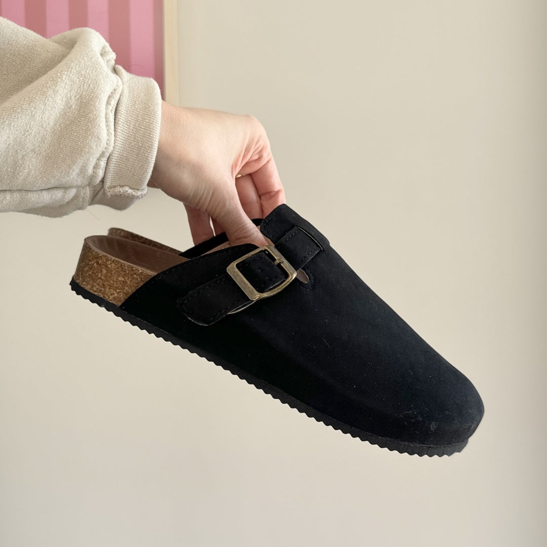 Women's Nordic Suede Clogs - Comfortable Slip-On Footwear for All-Day Wear