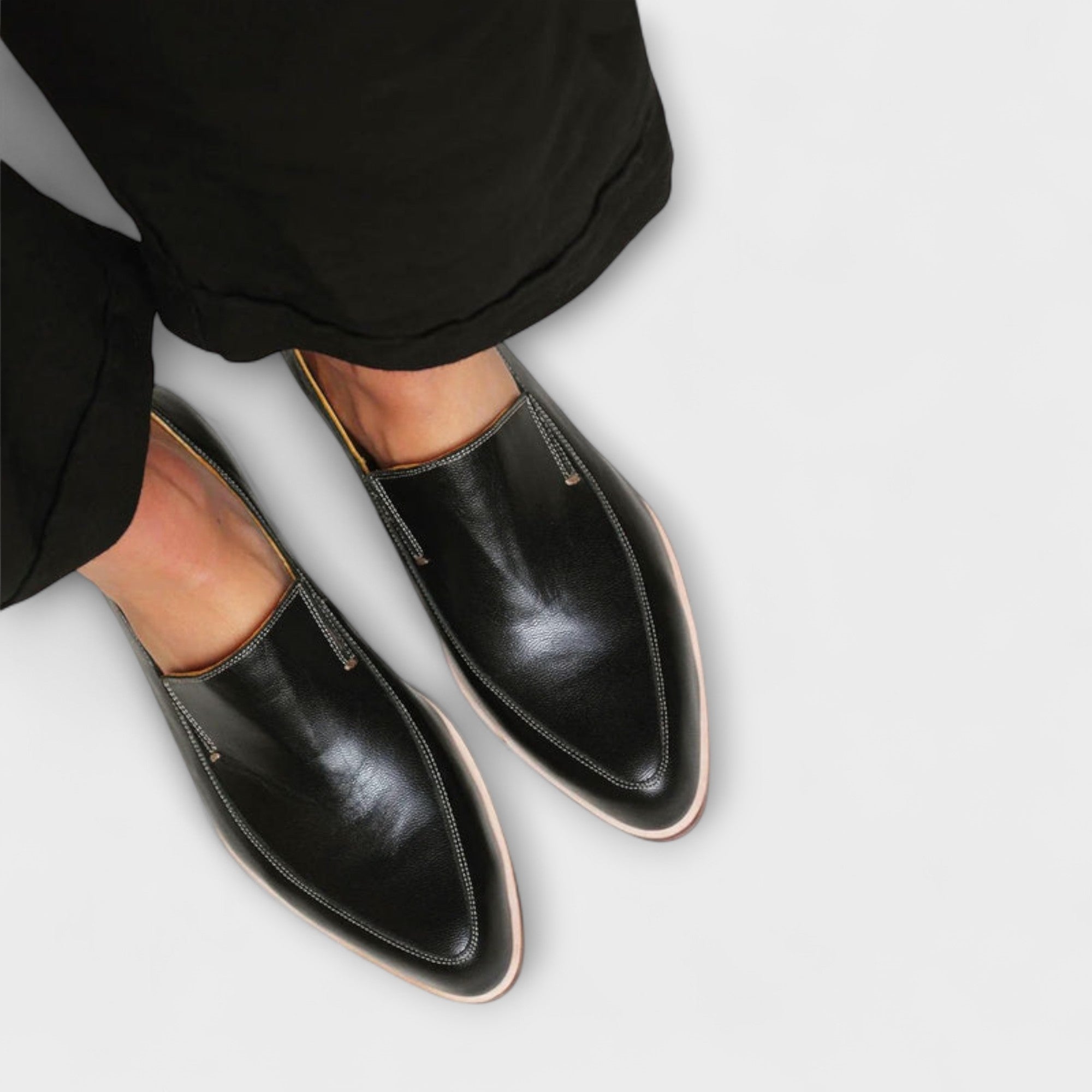 Women's Orthopedic Black Loafers - Stylish Comfort Shoes for Everyday Elegance