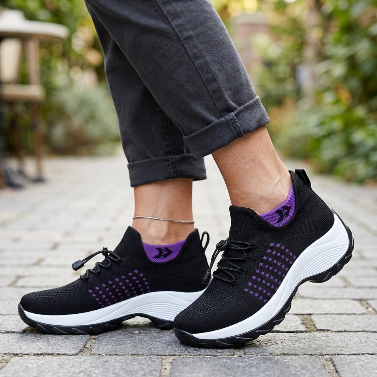 Women's Orthopedic Sneakers - Supportive and Flexible Footwear for All-Day Comfort