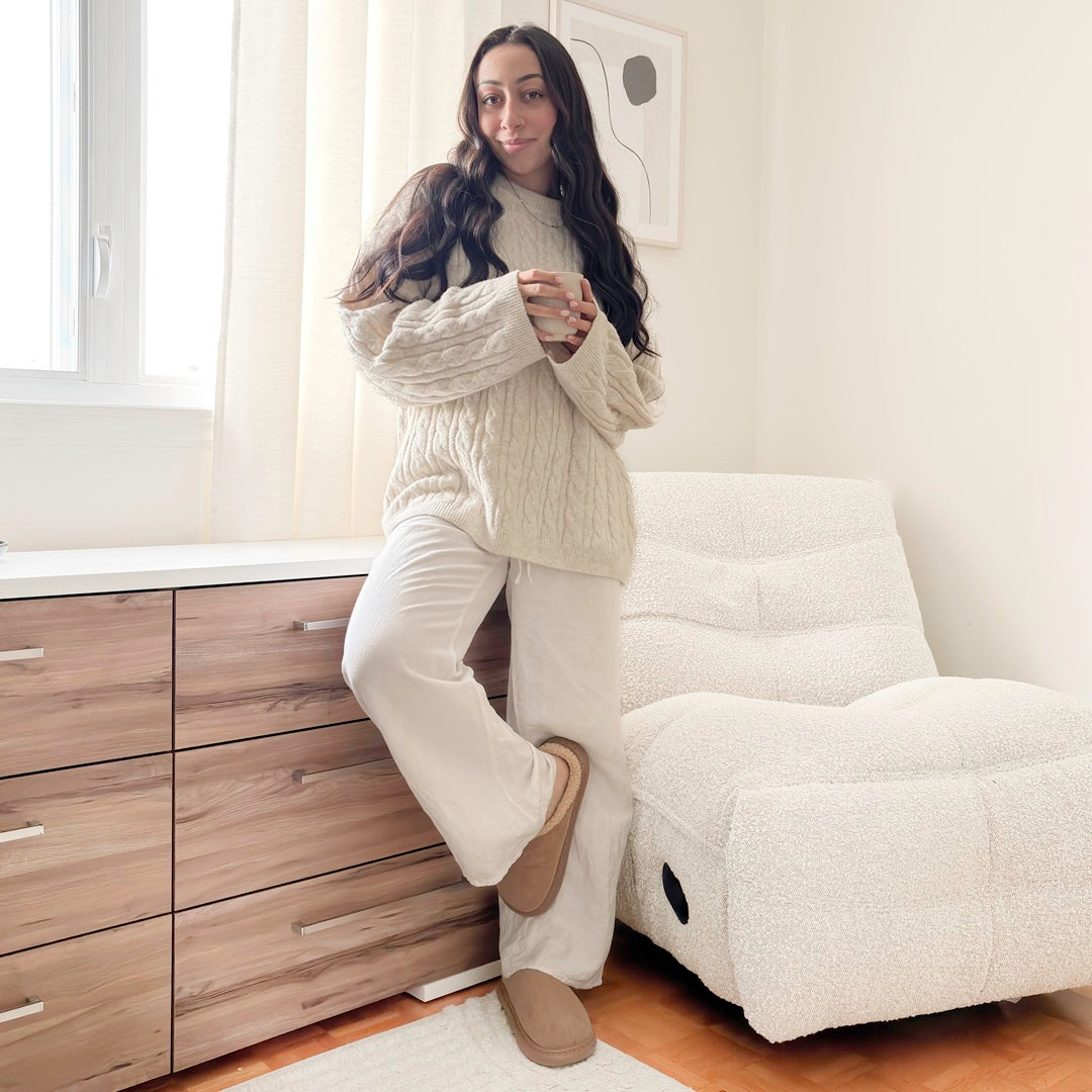Women's Plush House Slippers - Cozy Suede-Like Footwear for All-Day Comfort