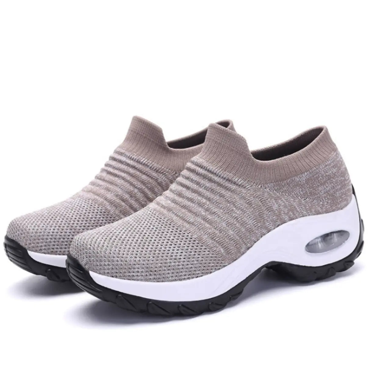Women's Slip-On Sneakers - Comfortable Orthopedic Walking Shoes with Arch Support