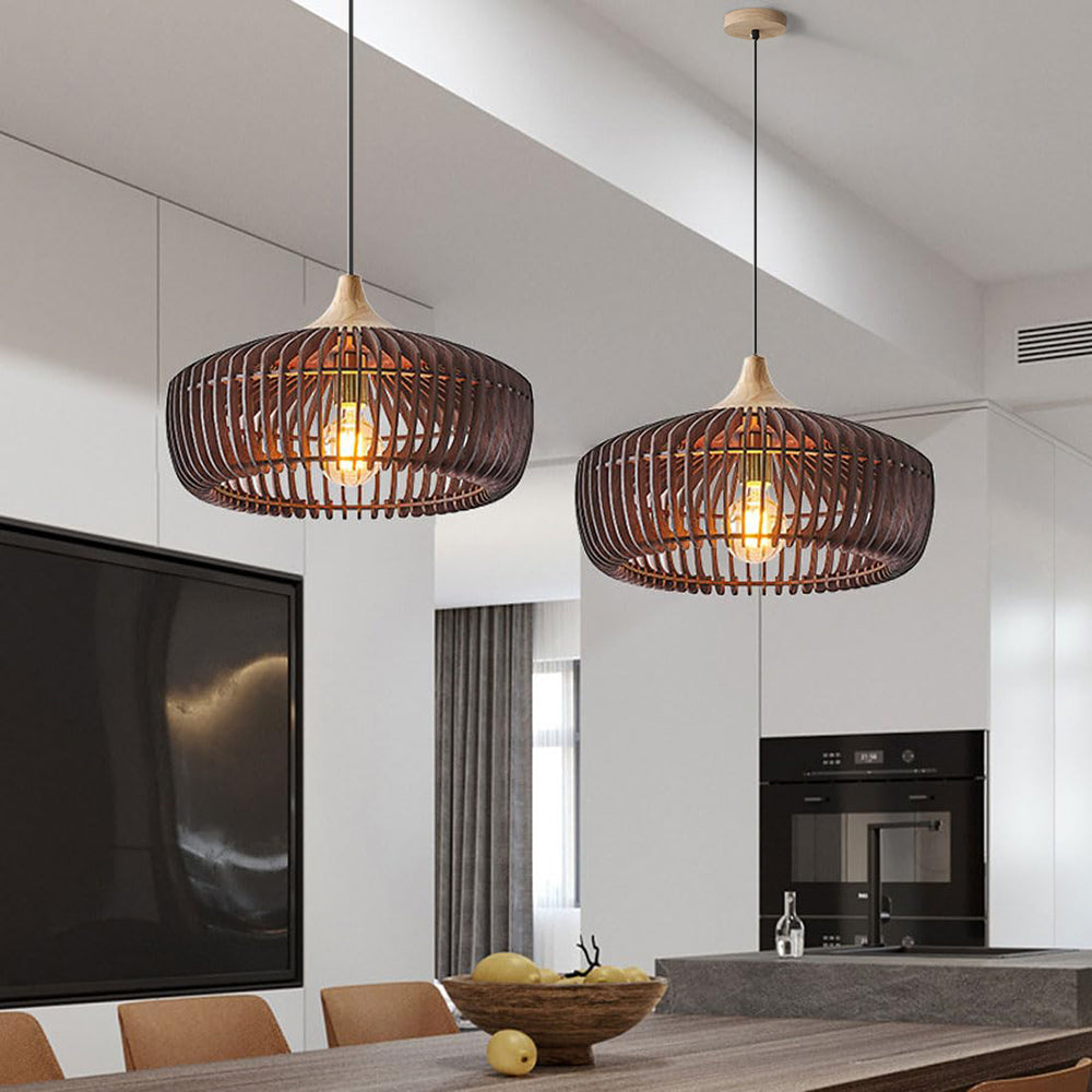 Wooden Dome Pendant Light — Nordic Japanese Design 3