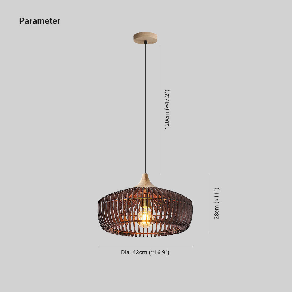 Wooden Dome Pendant Light — Nordic Japanese Design 4