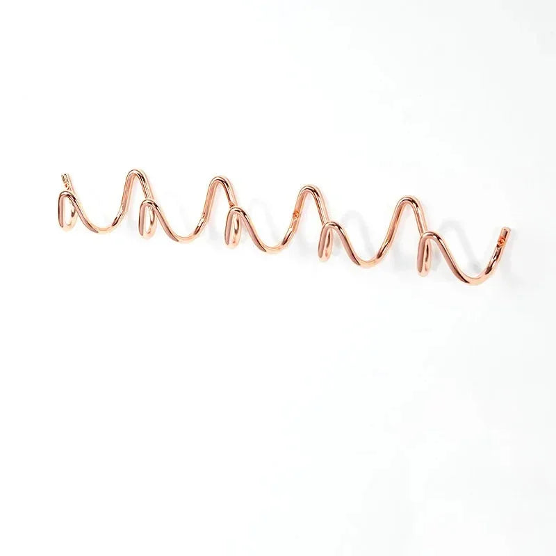Wrought Iron Wall Hook - Modern Wave Design 11