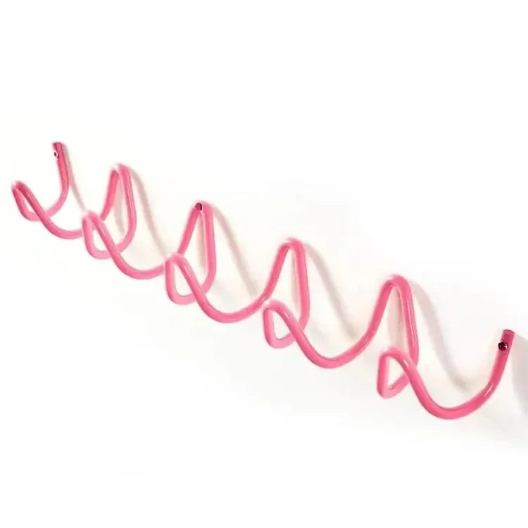 Wrought Iron Wall Hook - Modern Wave Design 20