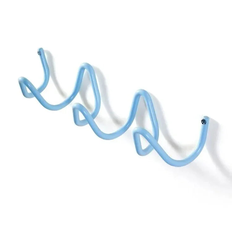 Wrought Iron Wall Hook - Modern Wave Design 21