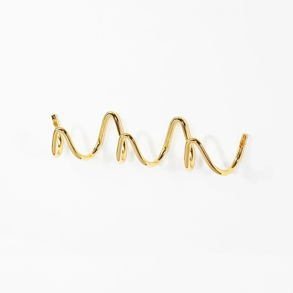 Wrought Iron Wall Hook - Modern Wave Design 23