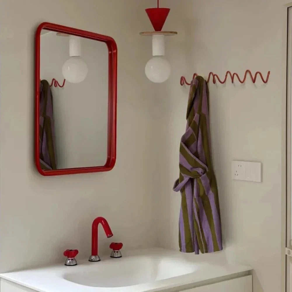 Wrought Iron Wall Hook - Modern Wave Design 4