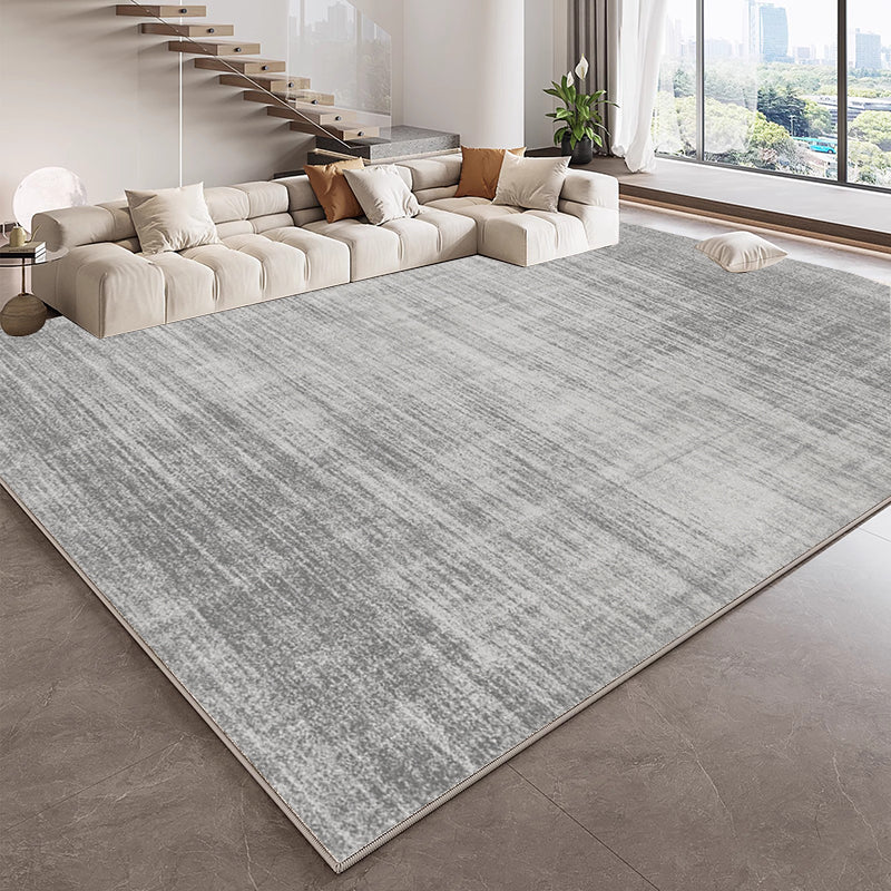 Tapis XXL gris chiné effet laine, 400 x 200 cm