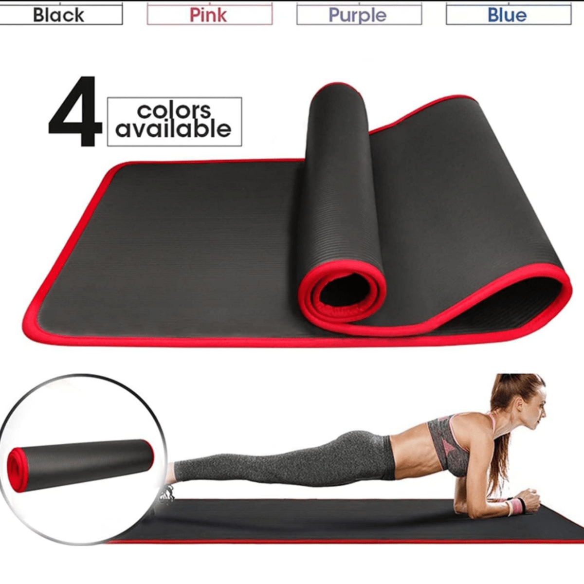 Biowatch2 Tapis de Yoga Extra Épais Antidérapant