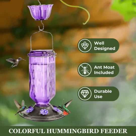 Mangeoire à Colibris en Verre Anti-Fuite 700ml