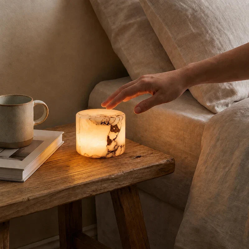 Lampe d'Ambiance en Marbre Véritable Sans Fil