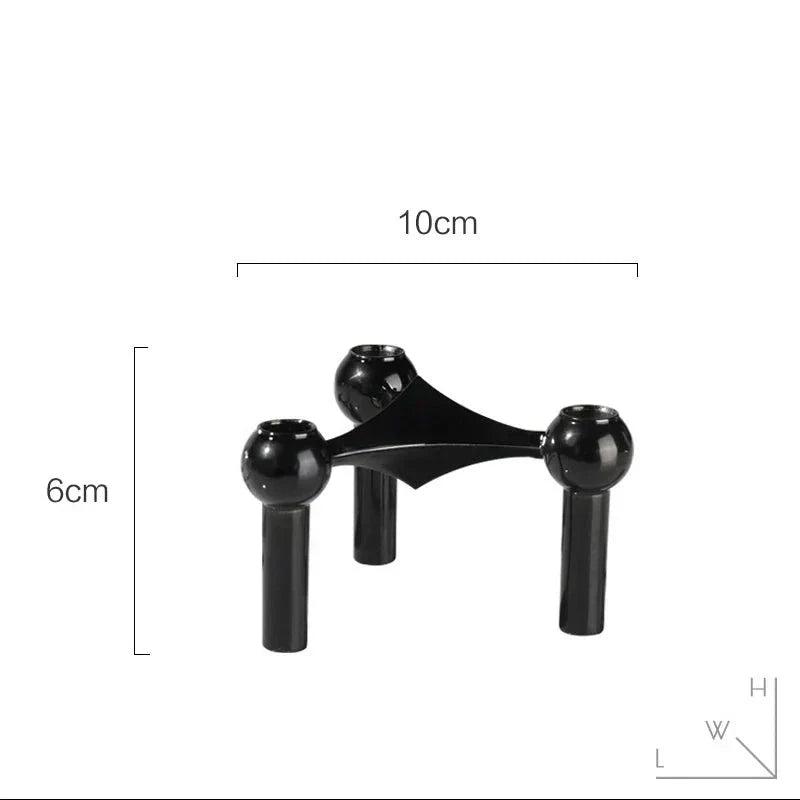 Molecular Structure Metal Candle Holder