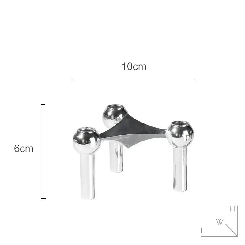 Molecular Structure Metal Candle Holder