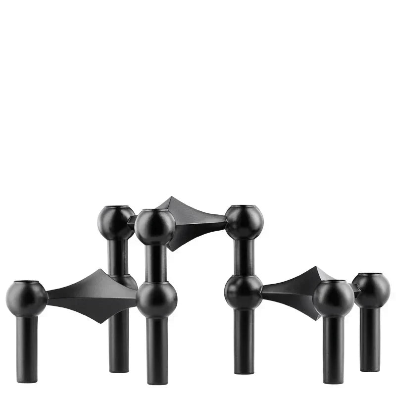 Molecular Structure Metal Candle Holder