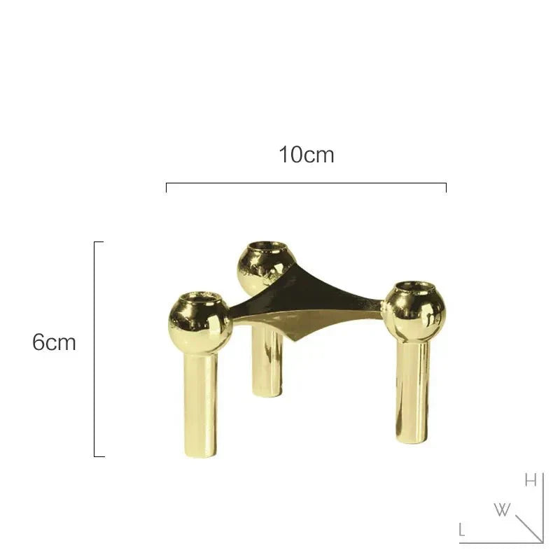 Molecular Structure Metal Candle Holder
