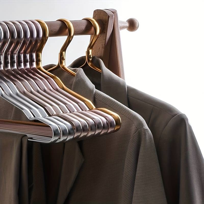 Minimalist Brass Clothes Hangers, Set of 6