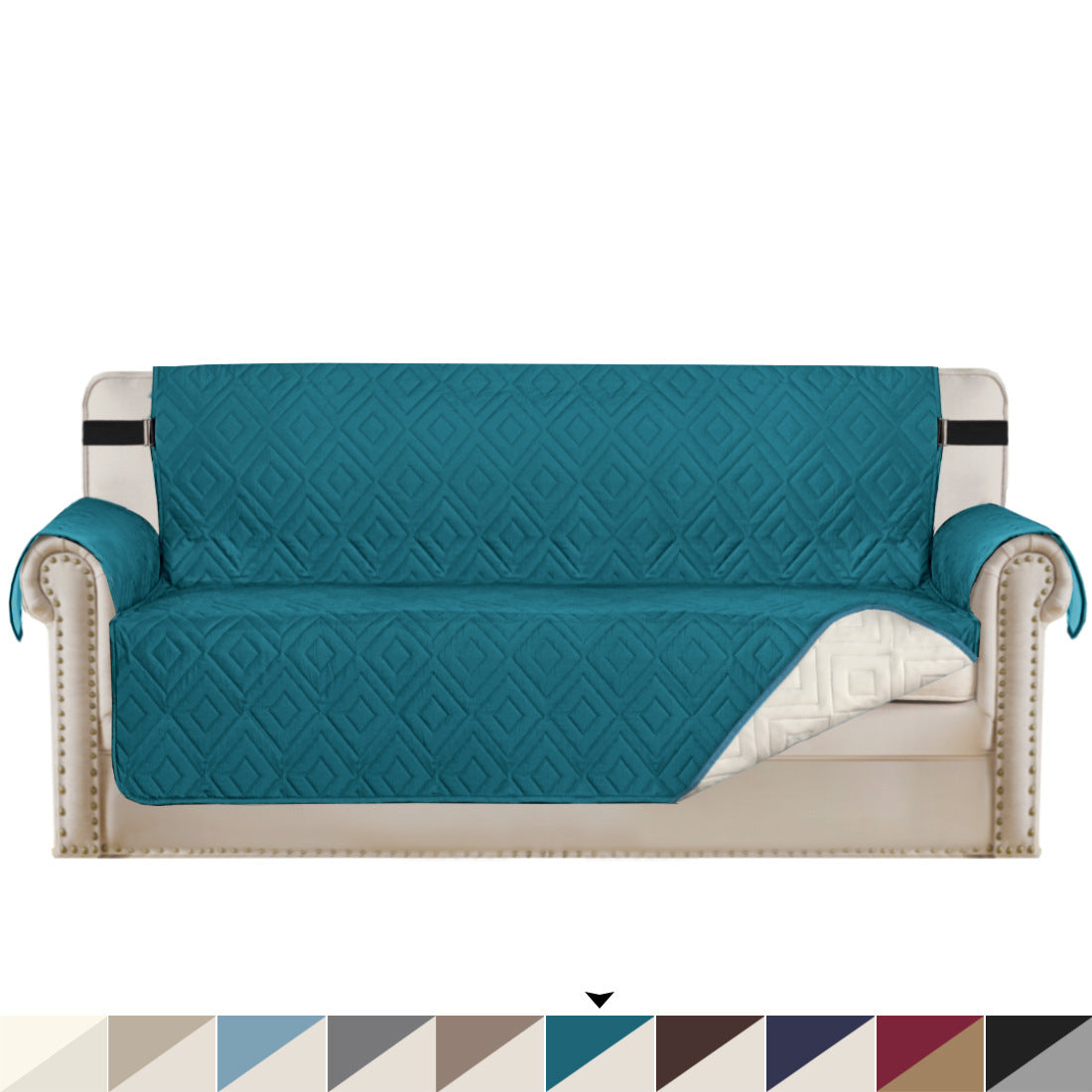 Housse de canapé matelassée réversible, 1 à 3 places