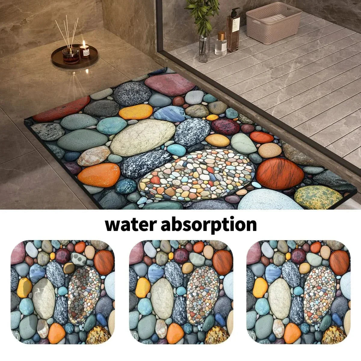 Tapis de Bain en Diatomite Antidérapant