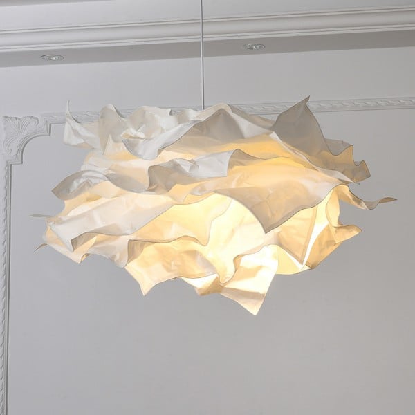 Suspension nuage en papier parchemin, LED 3 teintes