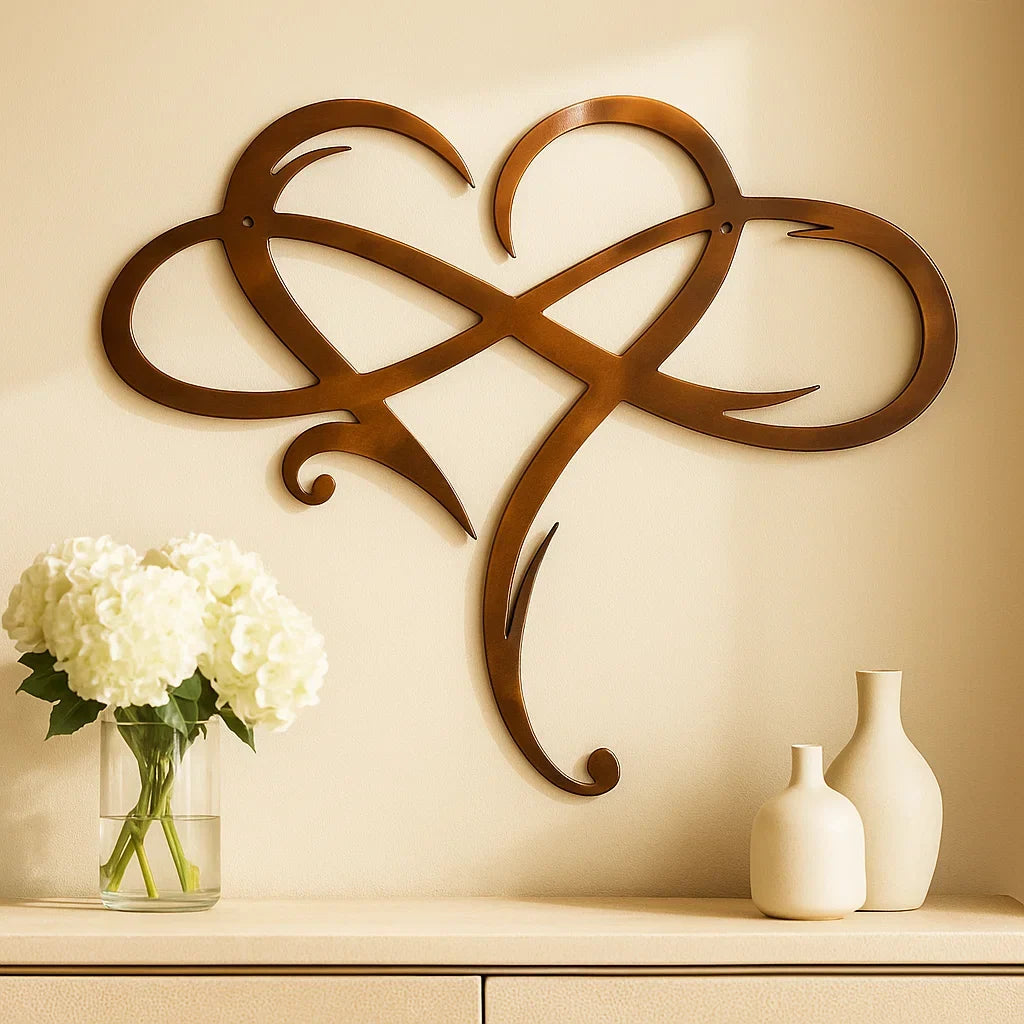 Iron Wall Decoration with Infinity Heart