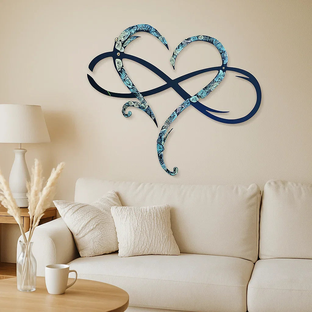 Iron Wall Decoration with Infinity Heart