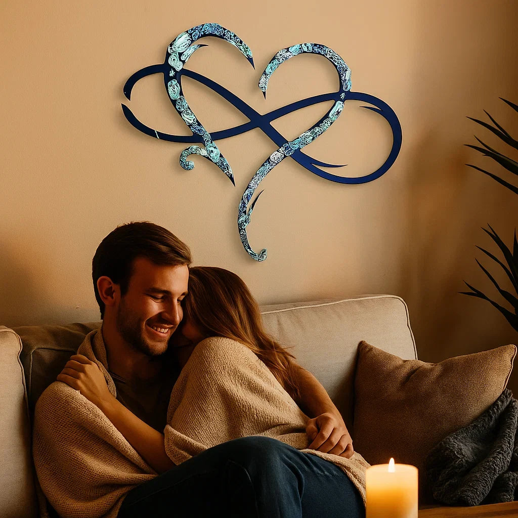Iron Wall Decoration with Infinity Heart