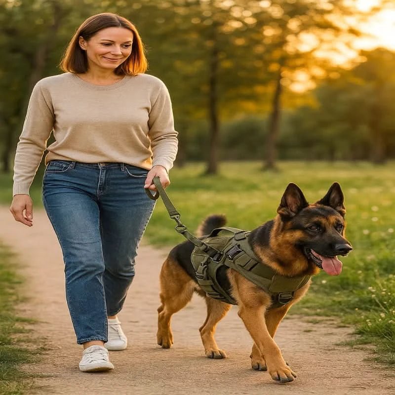Nylon Vest Dog Harness with Handle and Reflectors