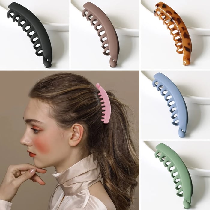 Matte PC Resin Banana Hair Clip