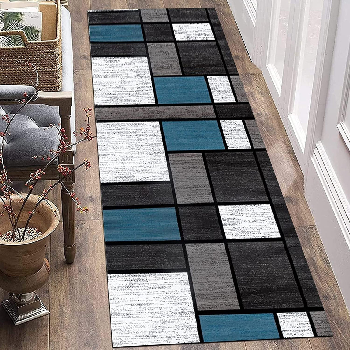 Minimalist Hallway Runner Rug, 80 x 300 cm