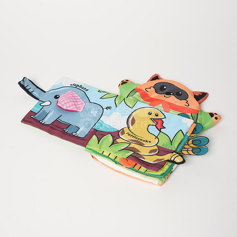 Livre en tissu d'éveil pour bébé, 29 cm