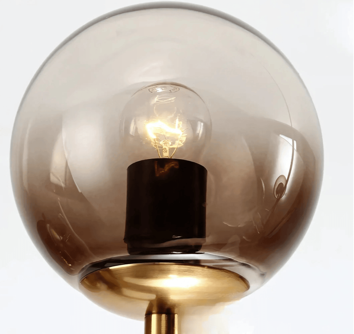 Grande suspension à globes en verre blanc dépoli