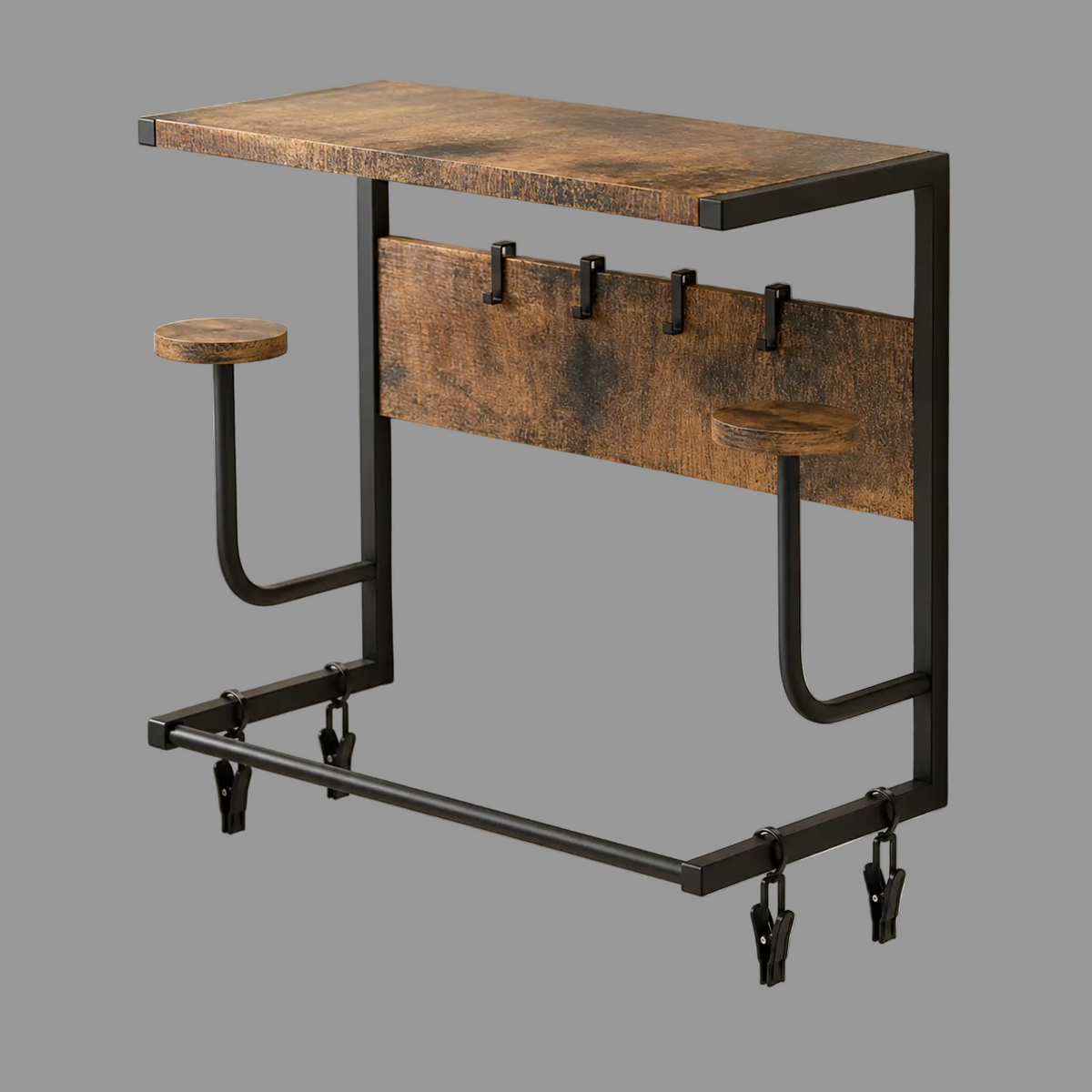 Porte-Manteau Industriel en Acacia Massif