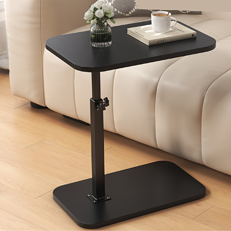 Table d'appoint réglable en hauteur, bois et métal