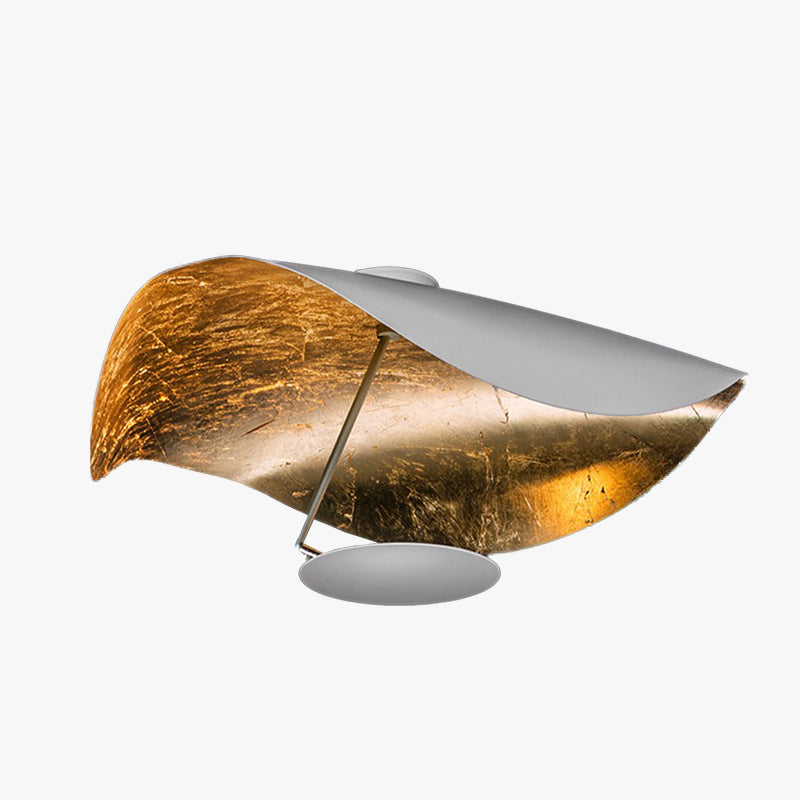 Luminaire feuille torsadée en métal, 1 ou 2 lumières
