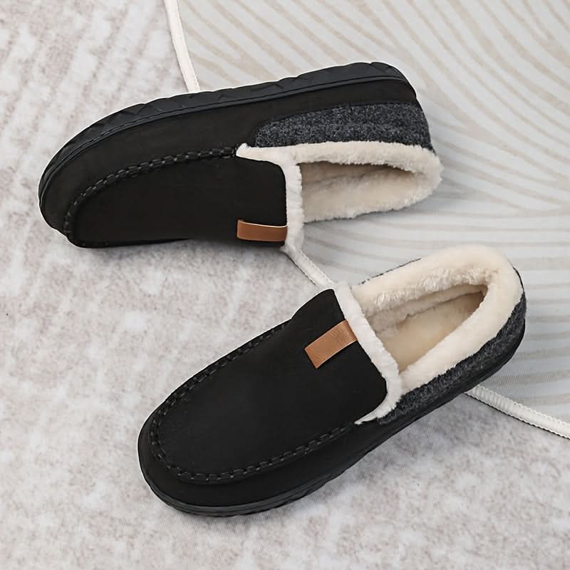 Chaussons mocassins homme en laine synthétique