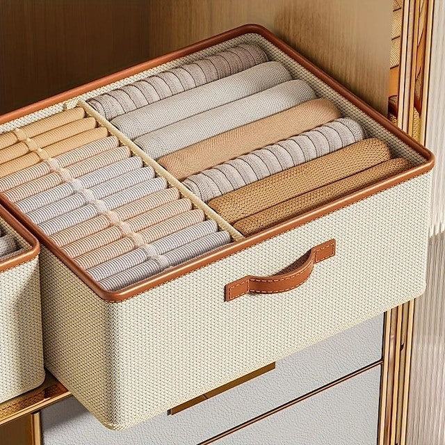 Foldable Storage Box with Dividers, 50 × 40 cm