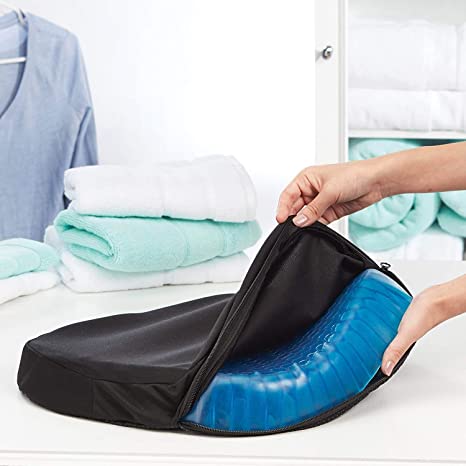 Coussin d'Assise en Gel Alvéolé avec Housse Lavable