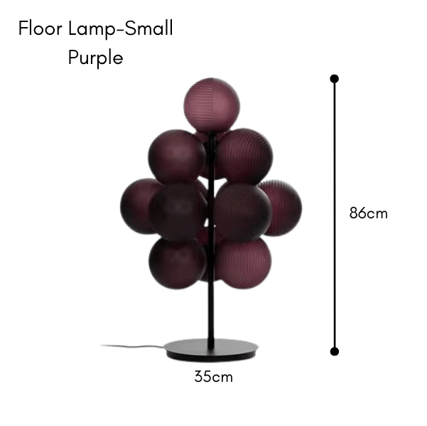 Glass Globe Cluster Light, Black Frame