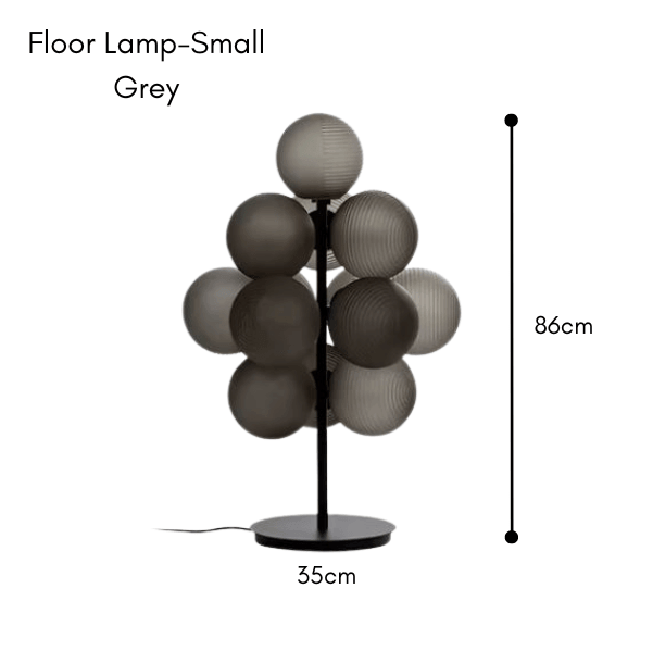 Glass Globe Cluster Light, Black Frame
