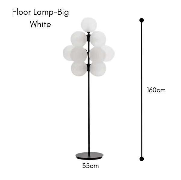 Glass Globe Cluster Light, Black Frame