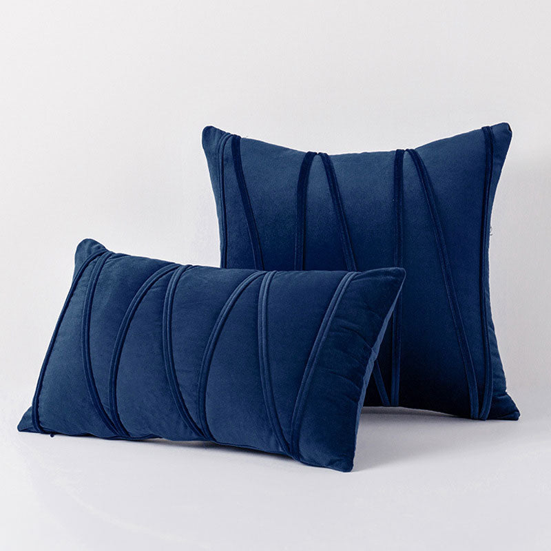 Housse de coussin en velours polyester, 12 coloris