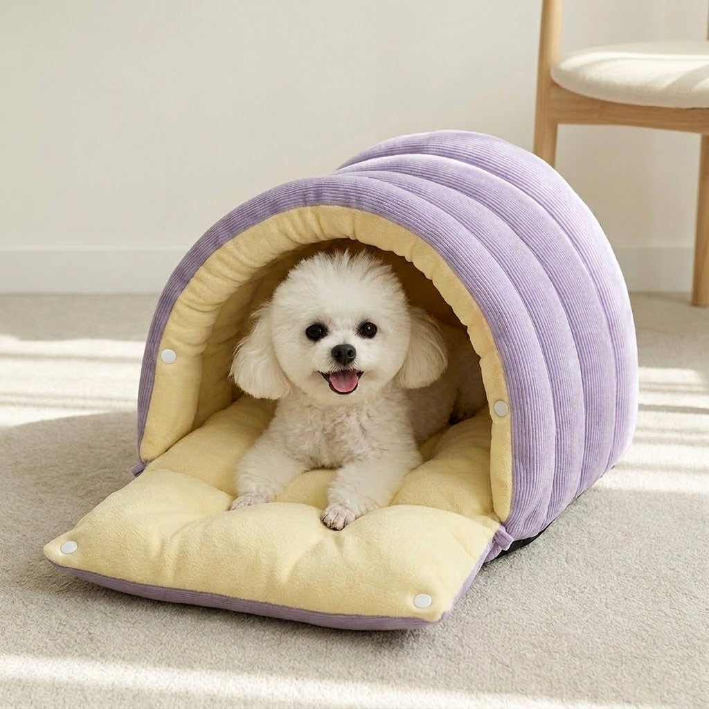 2-in-1 Dome Bed for Cats and Small Dogs