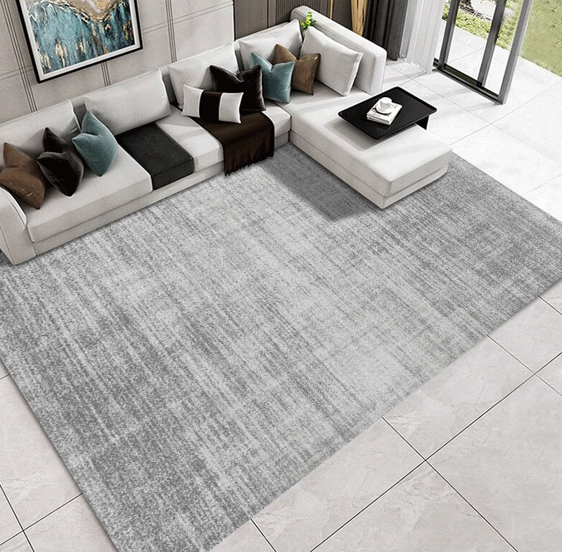 Tapis XXL gris chiné effet laine, 400 x 200 cm
