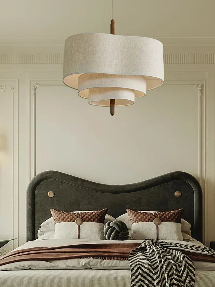 Lustre en tissu de style classique, 45 ou 58 cm