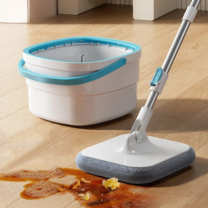 SpinMop - Set Balai Rotatif et Seau Essoreur
