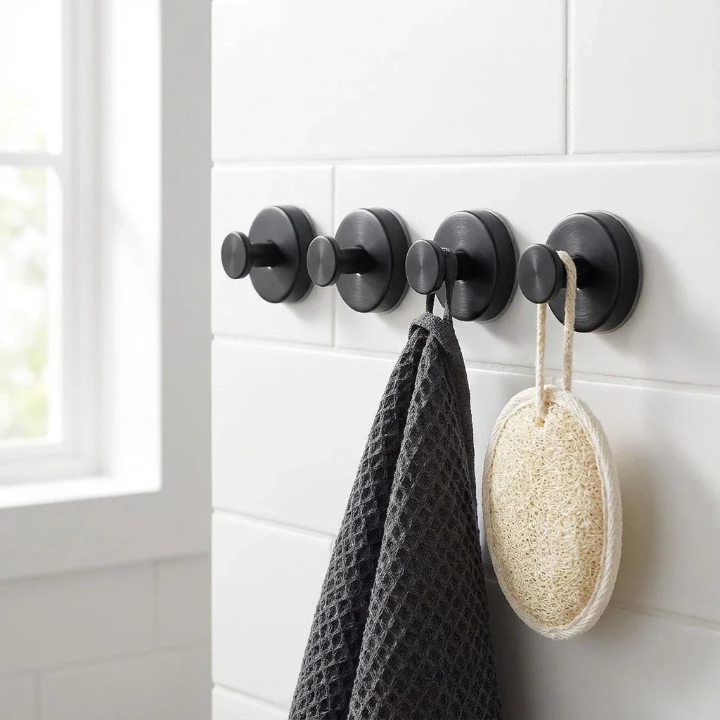 Stainless Steel Suction Hooks, Set of 4