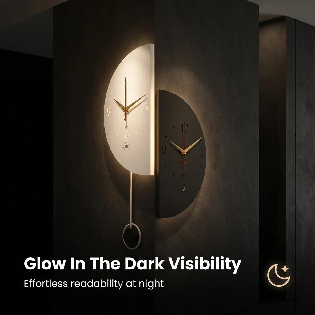 Dual-Sided Metal Corner Wall Clock